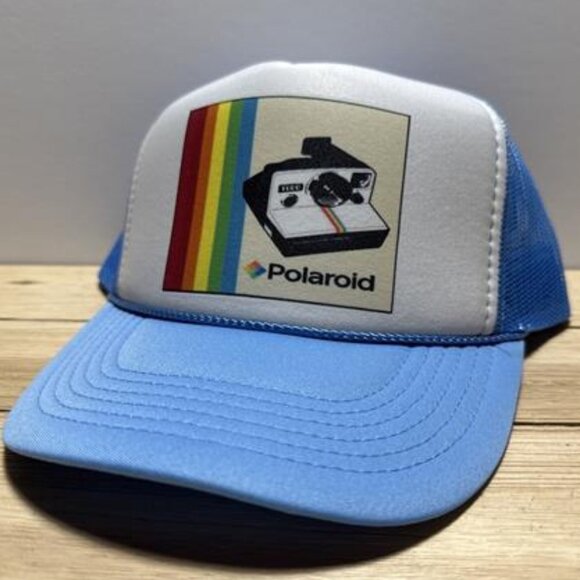 Retro Vintage Style Polaroid Film Camera Hat 80’s Trucker Hat Cap USA Printed main image 6